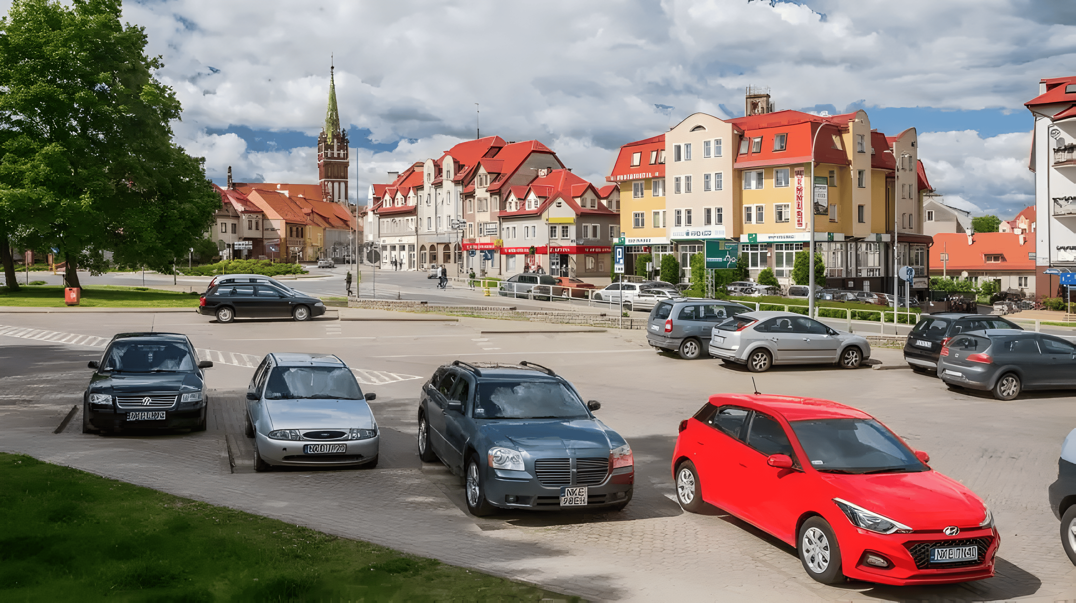 Zamek Kętrzyn parking w centrum 200m od zamku